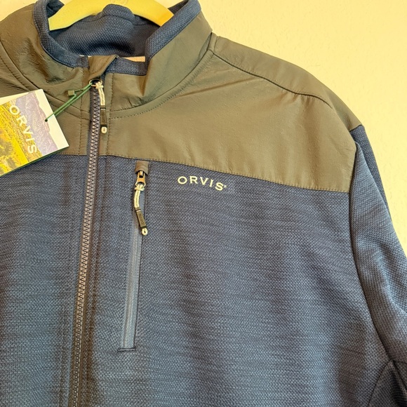 🆕 Orvis Bonded Mesh Full-Zip Performance Jacket XXL – Dress Blues Classic 🆕 - Picture 5 of 16